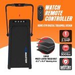 2 in 1 Portable Walking Pad Treadmill - at Home or Office Walking Pad Treadmill Under Desk with 12 Exercise Programs - Quiet, Lightweight and Folding for Small Spaces Indoor - 2.5 HP Black