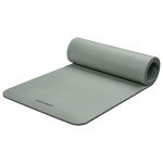 Retrospec Solana Yoga Mat 1/2" Thick w/Nylon Strap for Men & Women - Non Slip Excercise Mat for Yoga, Pilates, Stretching, Floor & Fitness Workouts, Sage