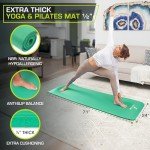 ProsourceFit Extra Thick Yoga and Pilates Mat ½” (13mm), 71-inch Long High Density Exercise Mat with Comfort Foam and Carrying Strap