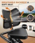 pooboo Recumbent Exercise Bike, Stationary Bikes for Home with Arm Exerciser, Magnetic Recumbent Bike with Ergonomic Backrest & Comfortable Seat, Smart APP, Pulse Sensor, 400LBS Weight Capacity