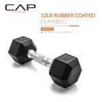 CAP Barbell 12 LB Coated Hex Dumbbell Weight