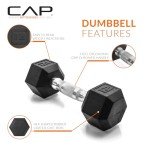 CAP Barbell 12 LB Coated Hex Dumbbell Weight