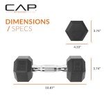 CAP Barbell 12 LB Coated Hex Dumbbell Weight