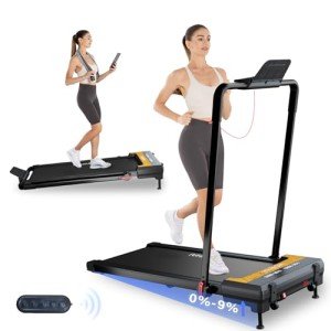 HOWHAI Treadmill, Walking Pad Treadmills for Home with 2.5HP, Speed 7.6MPH Walking Pad with Handle Bar, Foldable Treadmill, Remote Control and LED Display, Space-Saving for Home Office(Auto Incline)