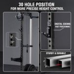 Mikolo Power Cage, 2000LB Power Rack with Independent Dual Pulley System, Multifunction Home Gym Workout Machine for Cable Crossover (Black Package)