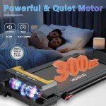 HOWHAI Treadmill, Walking Pad Treadmills for Home with 2.5HP, Speed 7.6MPH Walking Pad with Handle Bar, Foldable Treadmill, Remote Control and LED Display, Space-Saving for Home Office(Auto Incline)