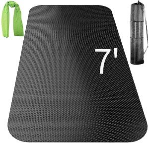 TONINT Large Exercise Mat, Equipment Mat,Treadmill Bike Workout Mats for Home Gym Flooring Rubber Mat Fitness Yoga Cardio Weightlifting, Jump Rope, Non-slipping, 2.65-Feet x 7-Feet