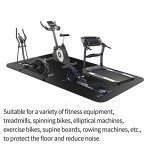 TONINT Large Exercise Mat, Equipment Mat,Treadmill Bike Workout Mats for Home Gym Flooring Rubber Mat Fitness Yoga Cardio Weightlifting, Jump Rope, Non-slipping, 2.65-Feet x 7-Feet