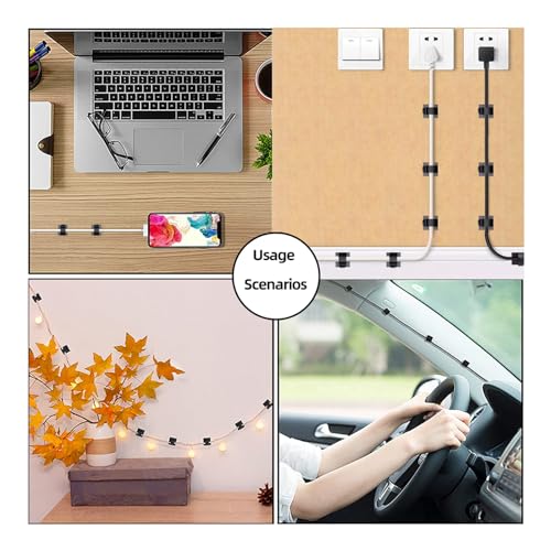 85pcs Adhesive Cable Clips for Organized Cables
