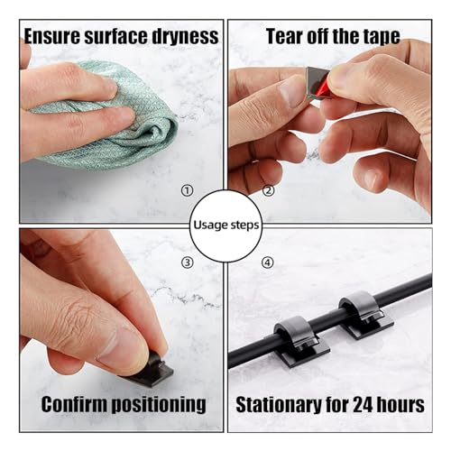 85pcs Adhesive Cable Clips for Organized Cables