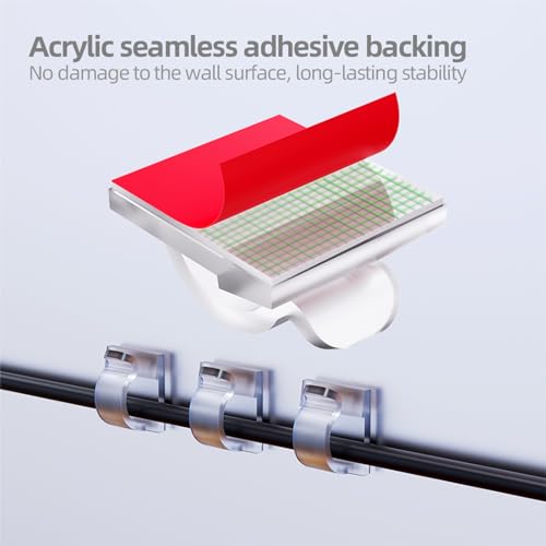85pcs Adhesive Cable Clips for Organized Cables