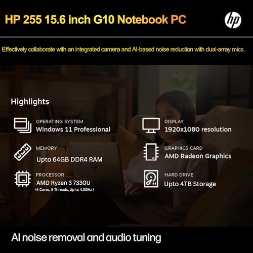 HP 255 G10 Laptop, 16GB RAM, 1TB SSD