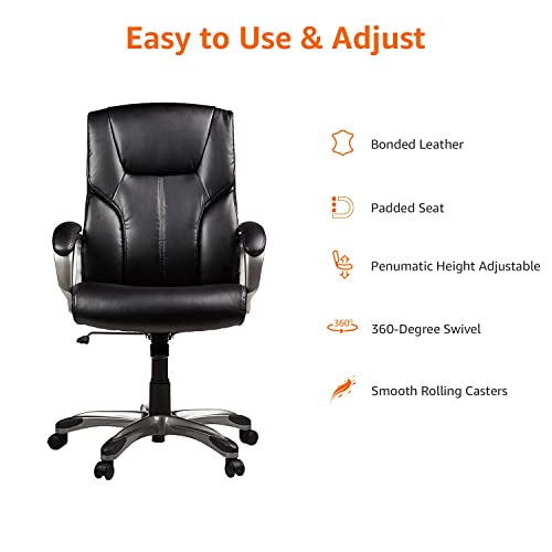 High-Back Executive Swivel Office Chair - Black
