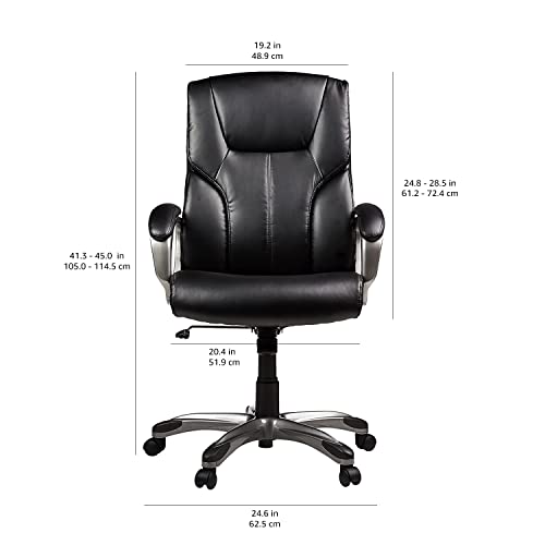 High-Back Executive Swivel Office Chair - Black