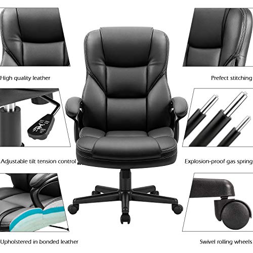 High Back Adjustable Office Executive Chair - Black