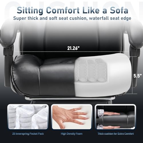 Ergonomic Office Chair with Footrest and Lumbar Support