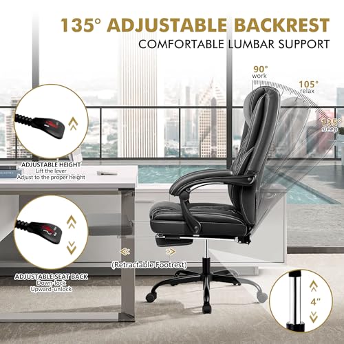 Ergonomic Big & Tall Executive Office Chair