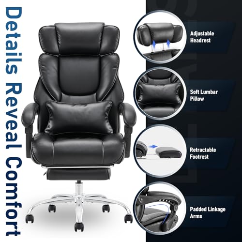 Ergonomic Office Chair with Footrest and Lumbar Support