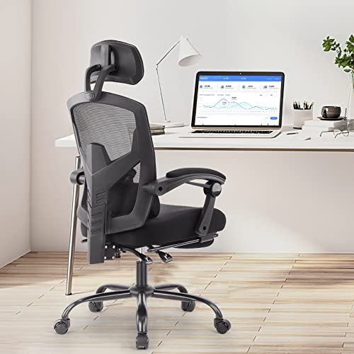High Back Ergonomic Office Chair with Footrest