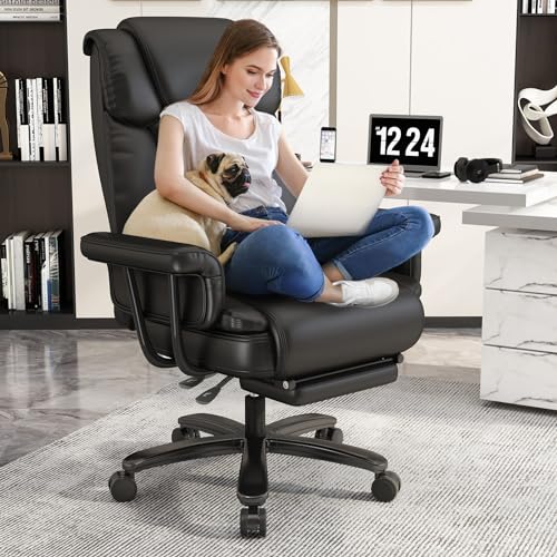 High Back Reclining Office Chair with Footrest