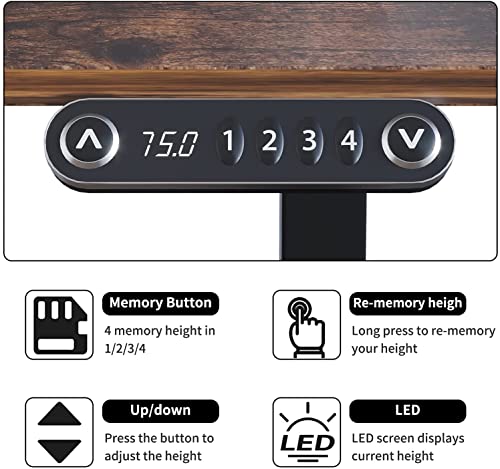 Ergonomic 63" Height Adjustable Standing Desk