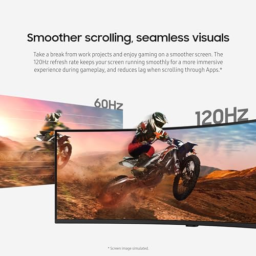 Samsung 49-Inch Curved Ultrawide Monitor, Dual QHD