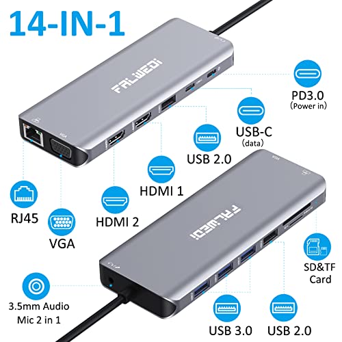 14-in-1 USB-C Multiport Docking Station Hub