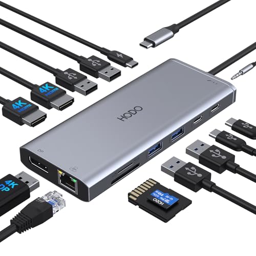 14-in-1 USB C Docking Station for Dual Monitors