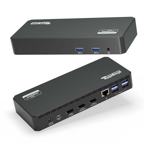 USB C Triple Display Dock with Laptop Charging