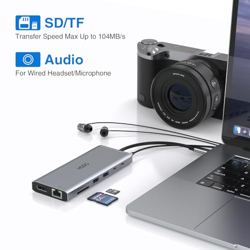 14-in-1 USB C Docking Station for Dual Monitors