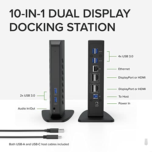 Dual 4K USB-C Docking Station for Windows/Mac