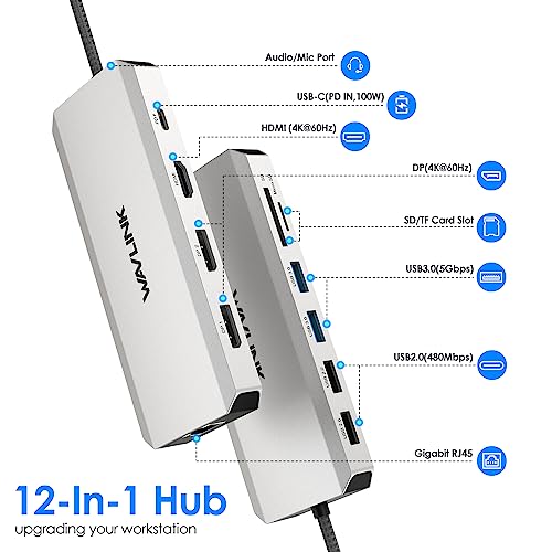 12-in-1 USB-C Triple Display Docking Station