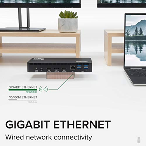 USB C Triple Display Dock with Laptop Charging