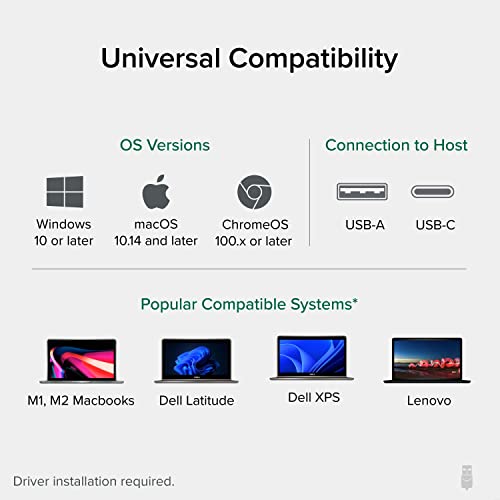 Dual 4K USB-C Docking Station for Windows/Mac