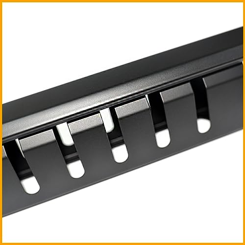 RIVECO 1U 12 Slot Cable Manager Rack Black