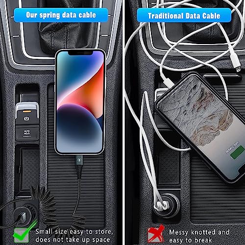 Coiled Lightning Cable 3ft Fast Charging - 2 Pack