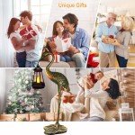 Garden Solar Crane Statue with Hanging Lanterns