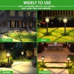 12-Pack Waterproof Solar Pathway Garden Lights