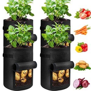 4 Pack Heavy Duty Potato Grow Bags with Flap