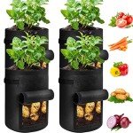 4 Pack Heavy Duty Potato Grow Bags with Flap