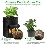 4 Pack Heavy Duty Potato Grow Bags with Flap