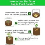 4 Pack Heavy Duty Potato Grow Bags with Flap