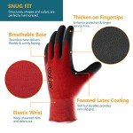 Men's COOLJOB Rubber Coated Gardening Gloves - 6 Pairs