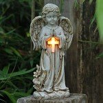 Solar Garden Angel Statue for Memorial Decor