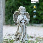 Solar Garden Angel Statue for Memorial Decor