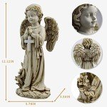 Solar Garden Angel Statue for Memorial Decor
