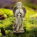 Solar Garden Angel Statue for Memorial Decor