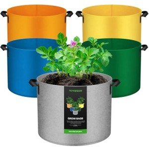 VIVOSUN 5-Pack 7-Gallon Colorful Grow Bags