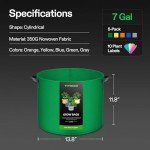 VIVOSUN 5-Pack 7-Gallon Colorful Grow Bags