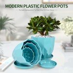 Vodotion Flower Pots with Drainage for Indoor Plants